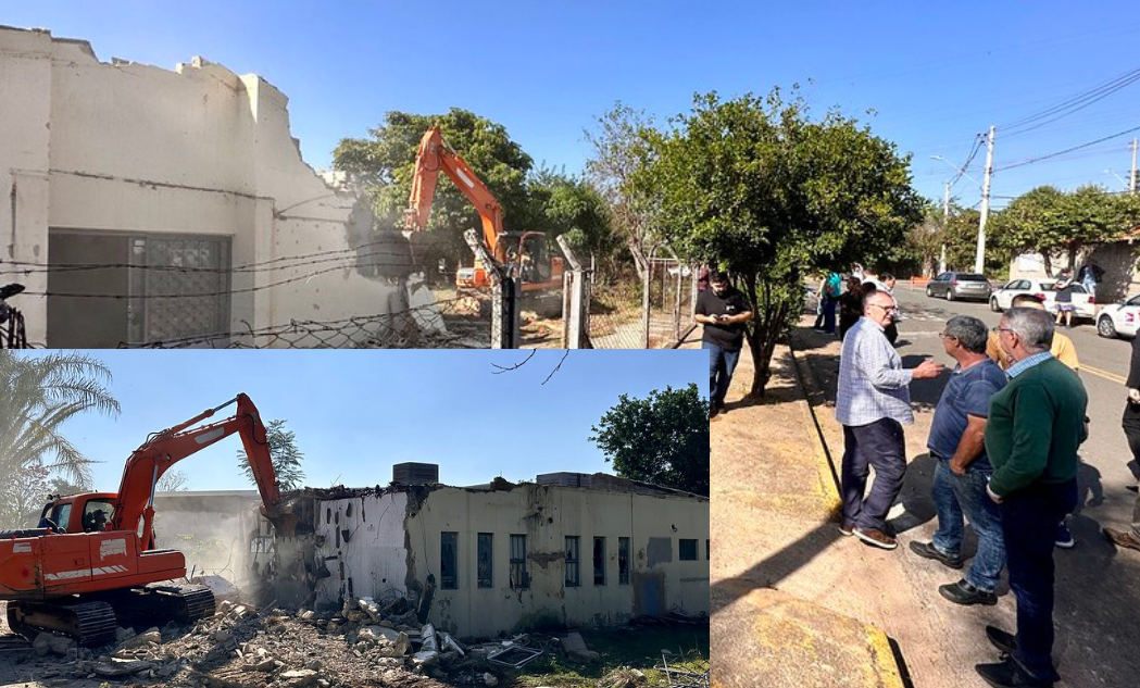 Prefeito de Americana (SP) acompanha início da demolição para construção da nova UBS, proporcionando melhor atendimento de saúde no Parque da Liberdade