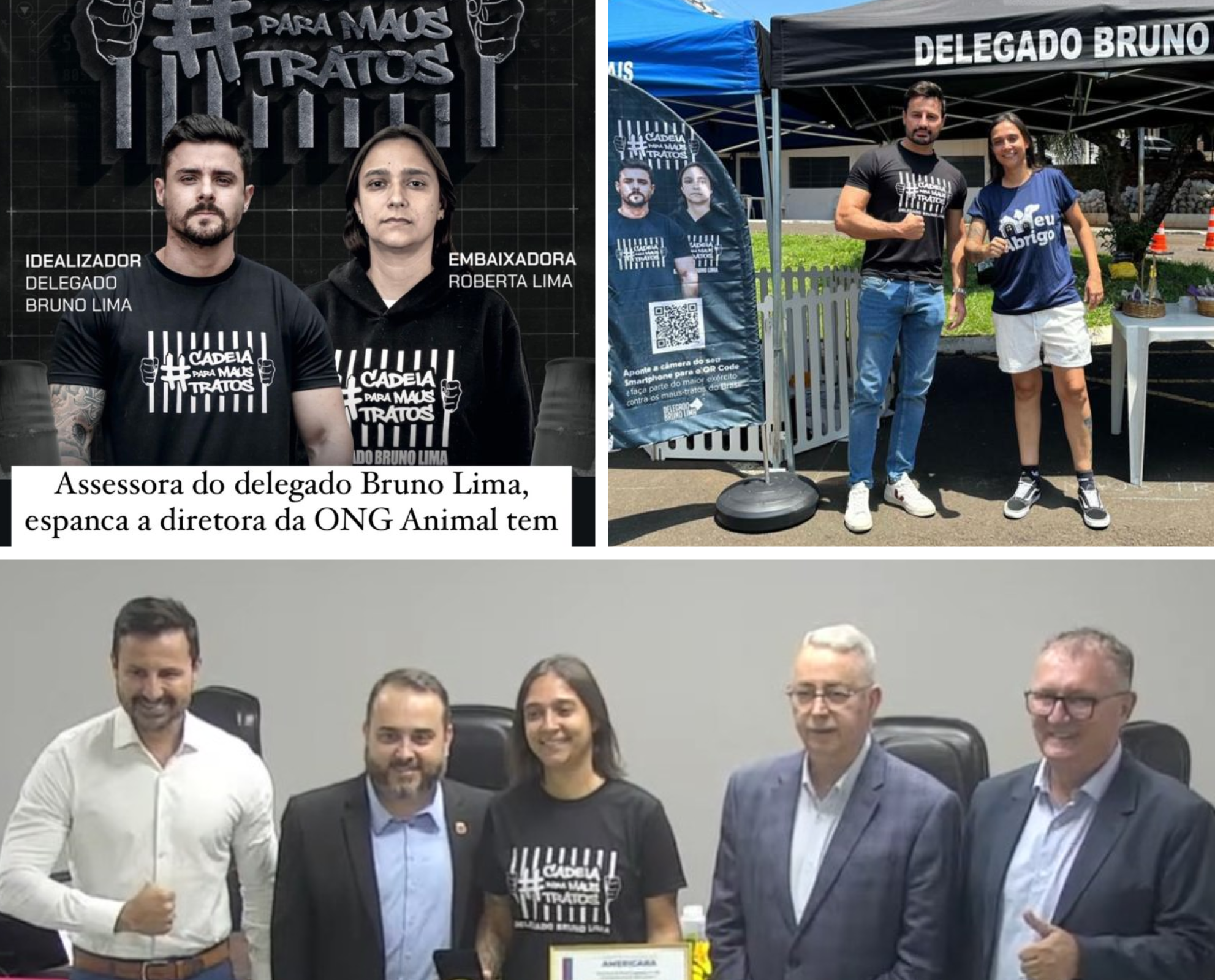 A assessora do Delegado Bruno Lima, homenageada pelo Vereador Lucas Leoncine (PSDB) Americana, é acusada de agressão em meio à causa animal