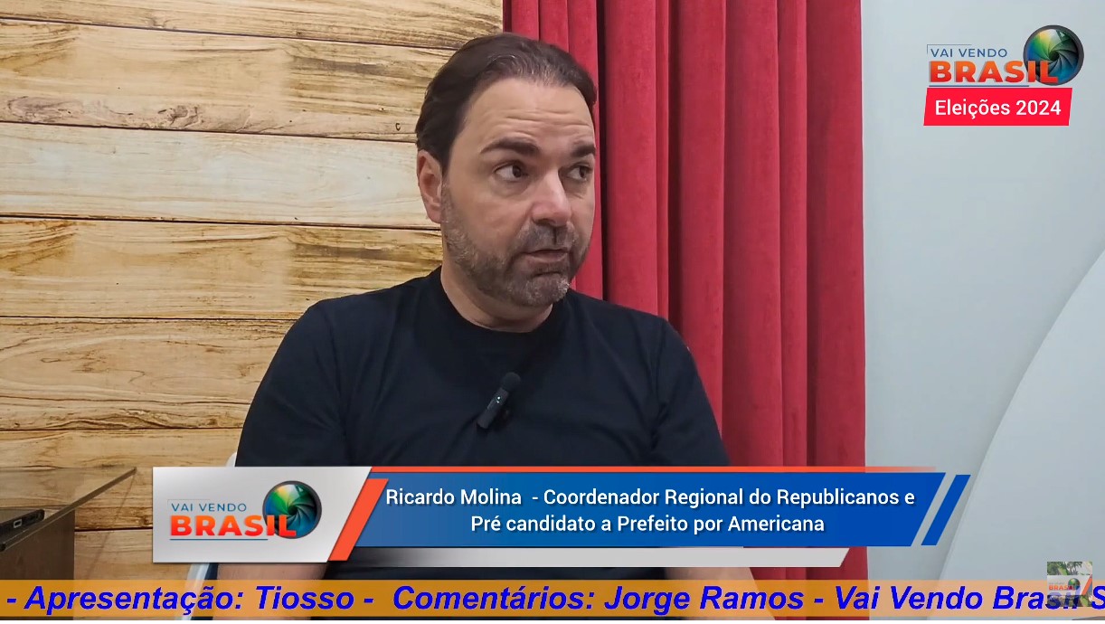 Eleições 2024: Entrevista Ricardo Molina (Republicanos) Pré-candidato a Prefeito por Americana