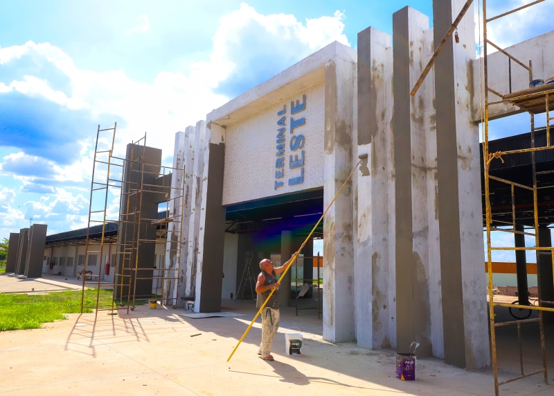 O novo Terminal Urbano de Santa Bárbara d’Oeste (Terminal Leste) com Obras Avançada