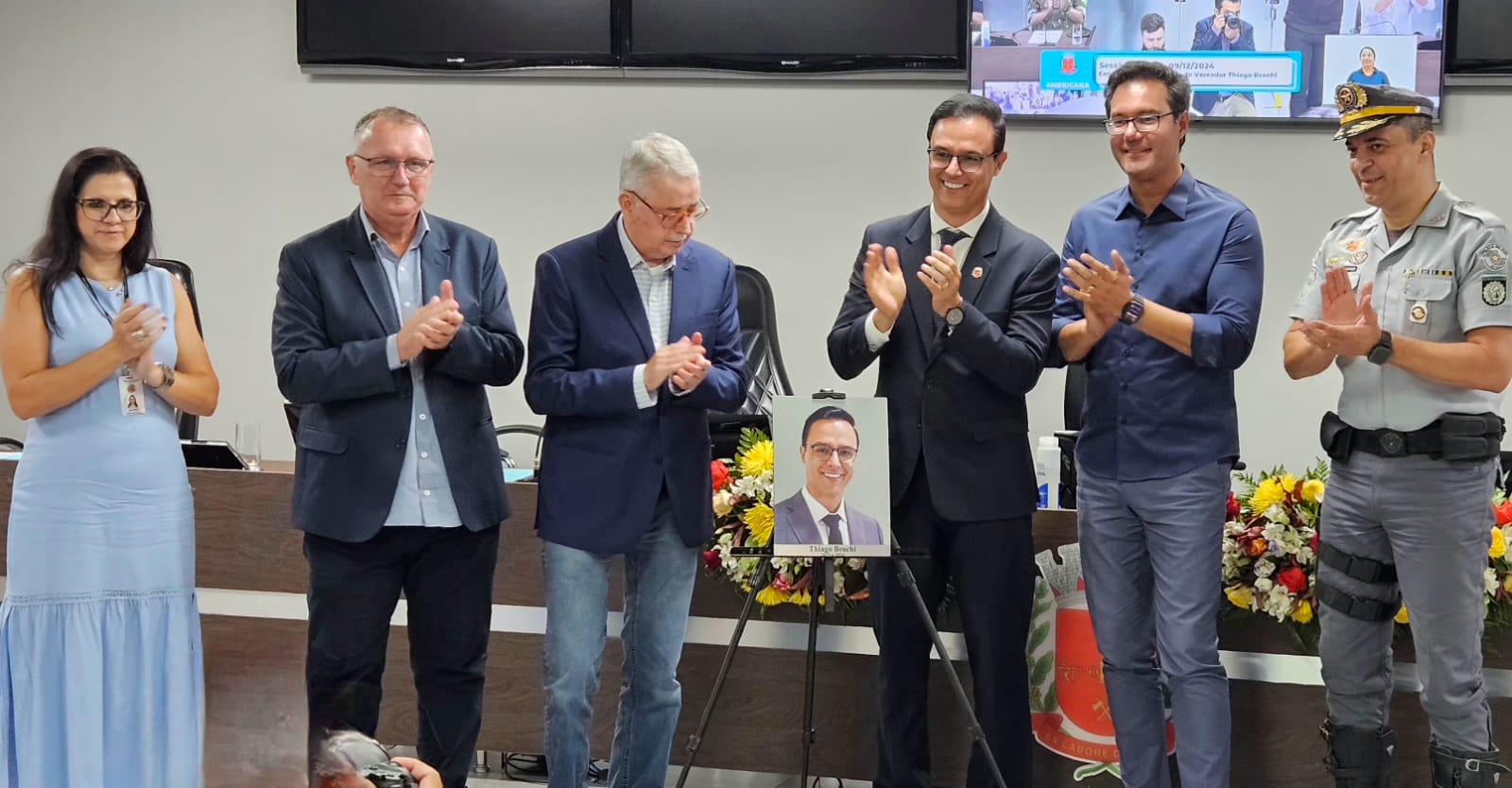 Thiago Brochi Preside Solenidade de Entronização de foto na Galeria de Presidentes