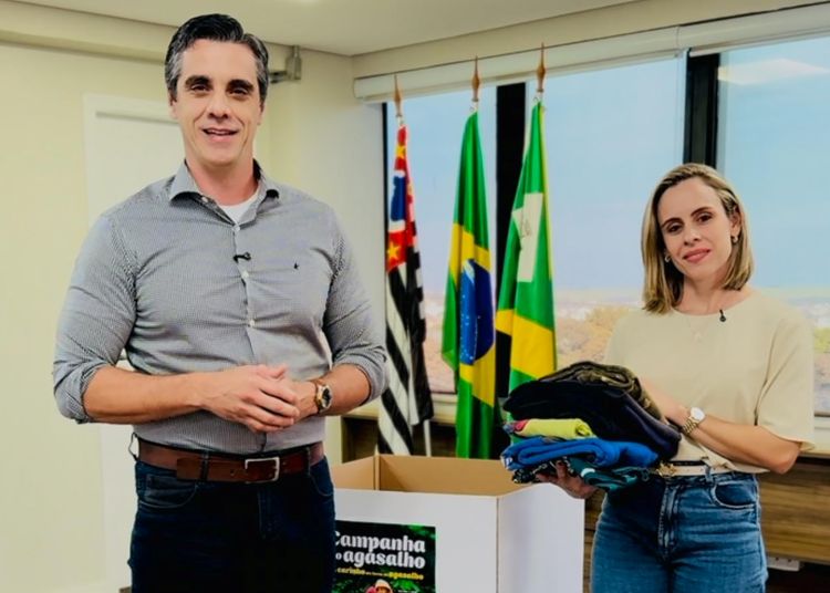 Fernanda Rizzo Piovezan e Rafael Piovezan mobilizam Santa Bárbara em campanha de inverno