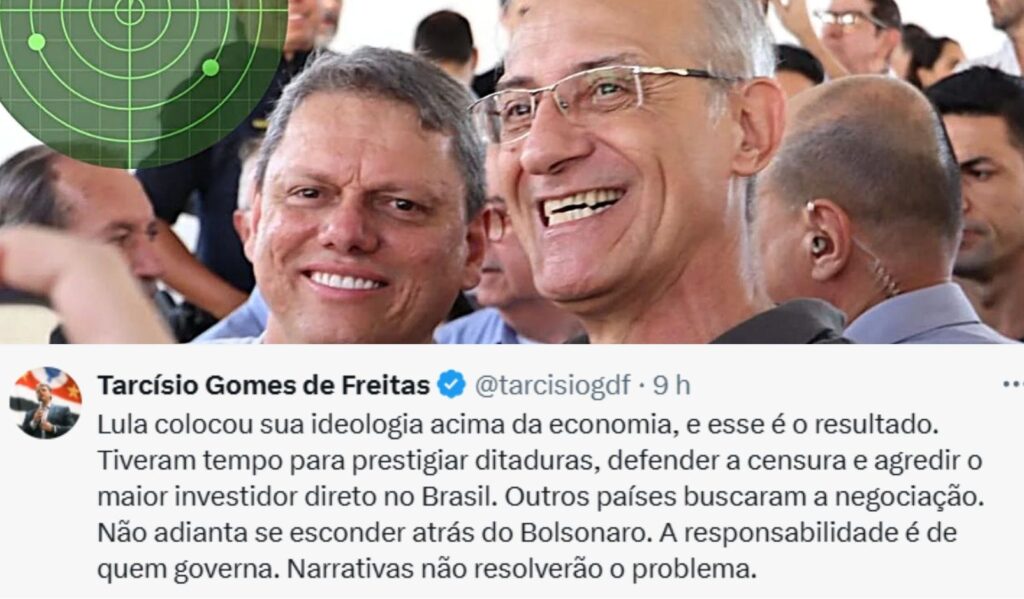 Tarcisio-JR-1024x599 Tarcísio critica Lula e acusa governo de priorizar ideologia em conflito comercial com EUA