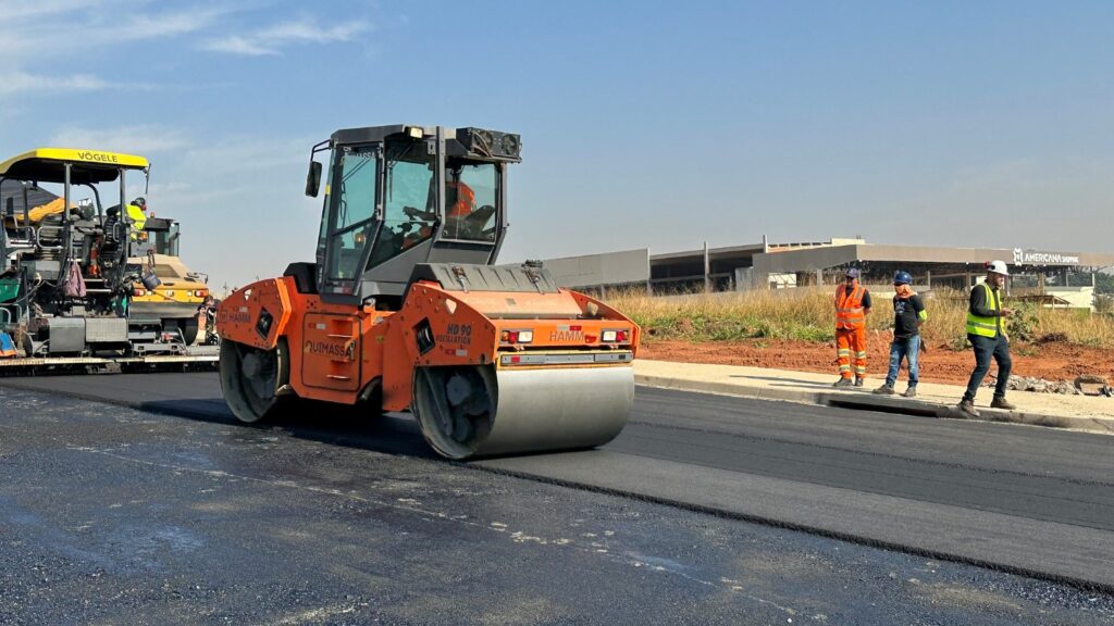 Asfalto-Americana-Shopping-1024x576 Obras viárias avançam a todo vapor no entorno do Americana Shopping