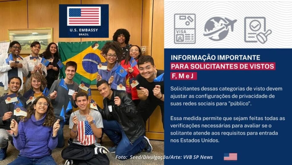 Visto-Intercambio-1024x579 Solicitantes de visto F, M e J devem deixar redes sociais em modo público, alerta Embaixada dos EUA