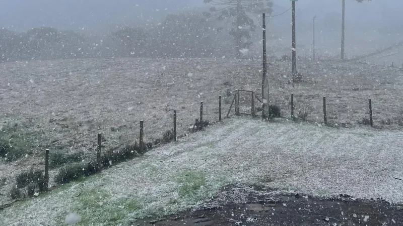 Rio Grande do Sul registra neve em algumas localidades