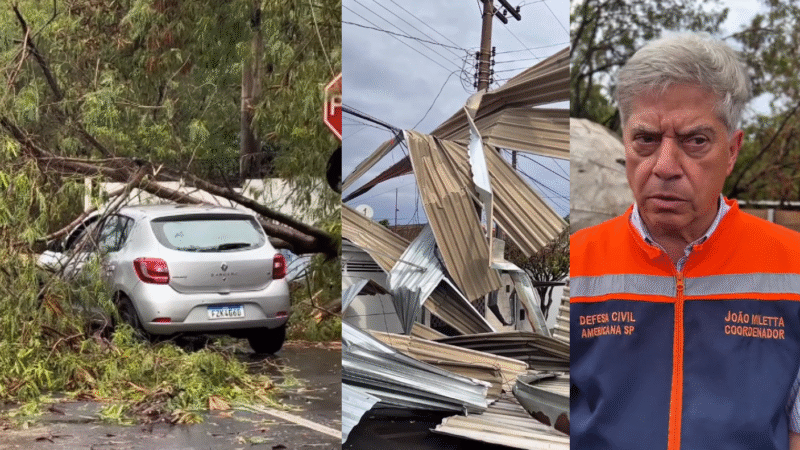 Vendaval provoca estragos na Sede Náutica do Clube Rio Branco e em várias áreas de Americana e Nova Odessa