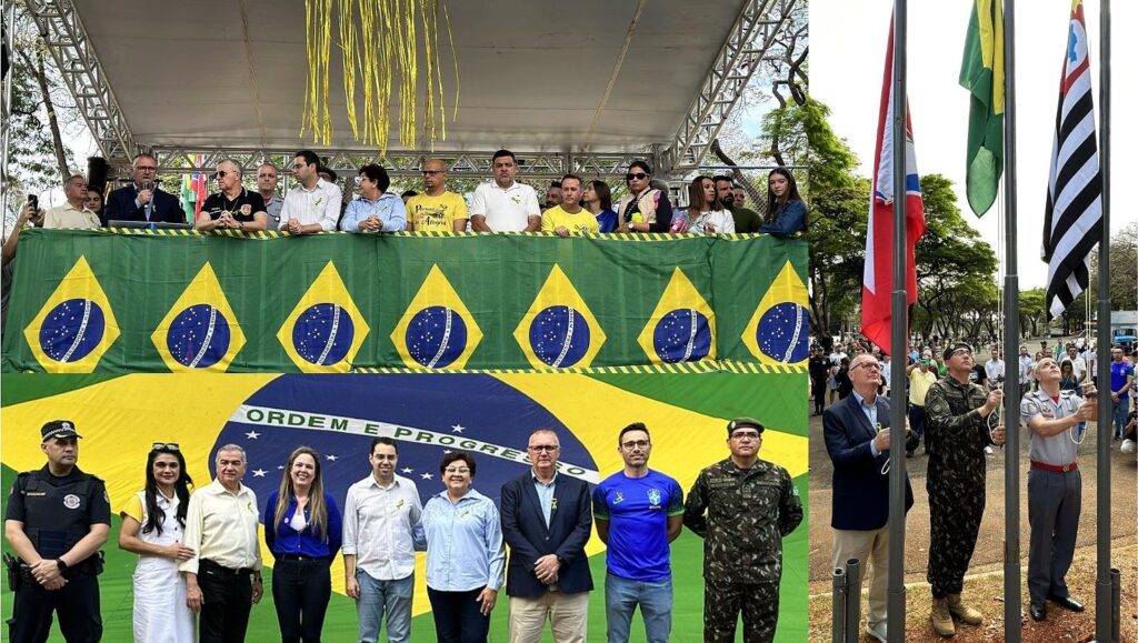 Palanque-de-Americana-1024x579 🇧🇷 Desfile de 7 de Setembro reúne "10 mil pessoas" em Americana, mas palanque oficial tem presença discreta