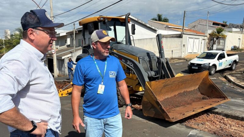 Esta semana chegou a vez do bairro Colina: DAE moderniza rede de abastecimento em Americana