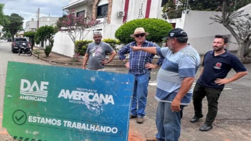 DAE realiza troca emergencial de registro e abastecimento pode ser afetado na região da Colina neste sábado