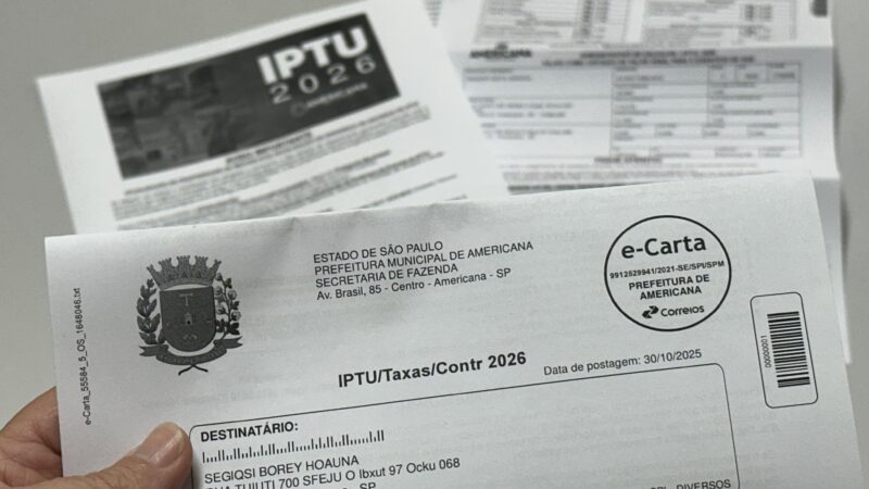 Em Americana – SP, pedidos de isenção do IPTU 2026 podem ser protocolados a partir desta segunda-feira