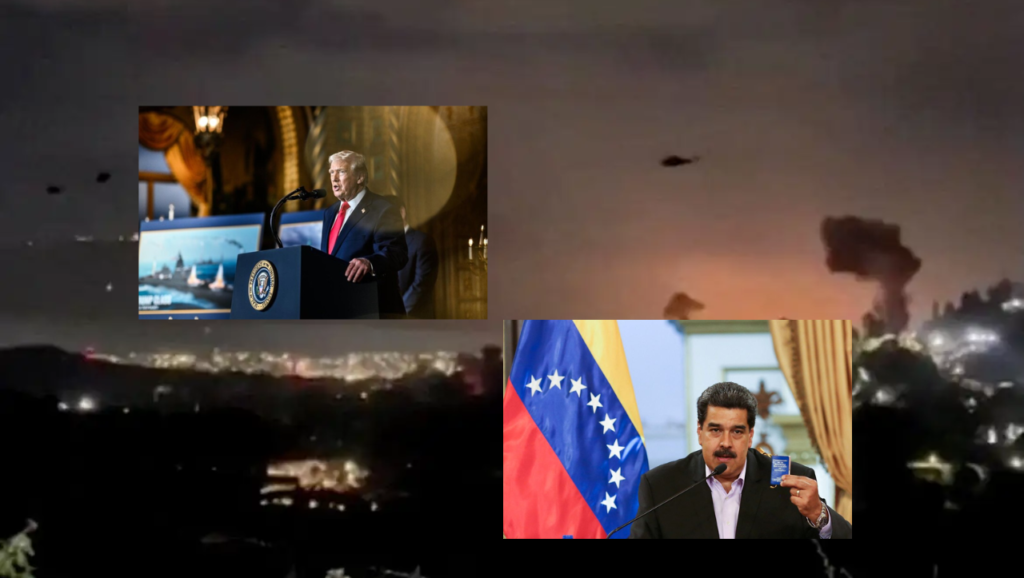 Trump-Maduro-Venezuela-invadida-1024x578 EUA atacam a Venezuela e Trump anuncia captura de Maduro