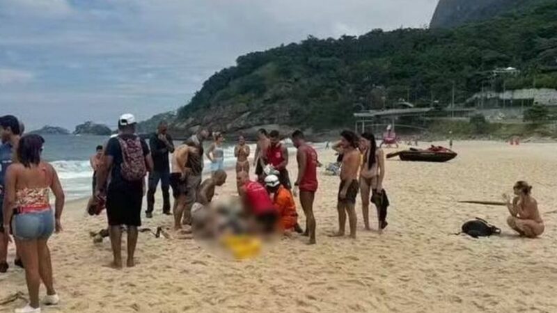 Queda de asa delta em São Conrado deixa um morto e uma ferida