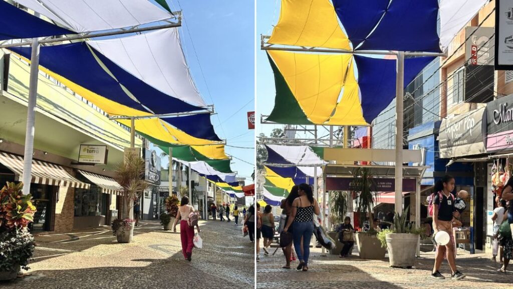 Acia-Calcadao-sombramento-1024x578 Calçadão do Centro de Americana recebe novos tecidos de sombreamento com as cores do Brasil