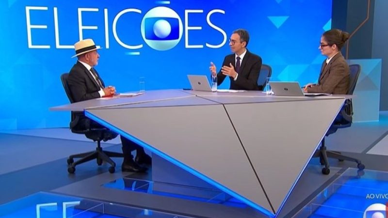 Na sabatina da Globo desta quinta-feira, 27, Lula é pressionado por Renata Vasconcellos e César Tralli